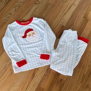 Festive Santa Kids Pajama Set - Red and White